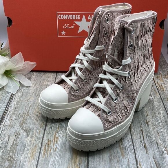 Chuck 70 De Luxe Heel Satin Hightop Boots Shoes Sneakers Size 7.5 - Picture 7 of 16